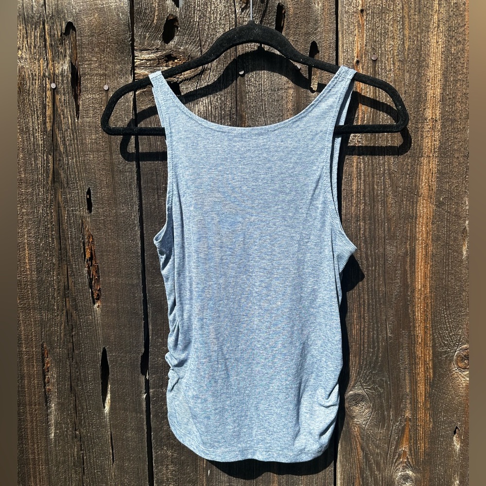 Nike Ruched Ribbed Exercise Running Tank Top - Picture 9 of 16